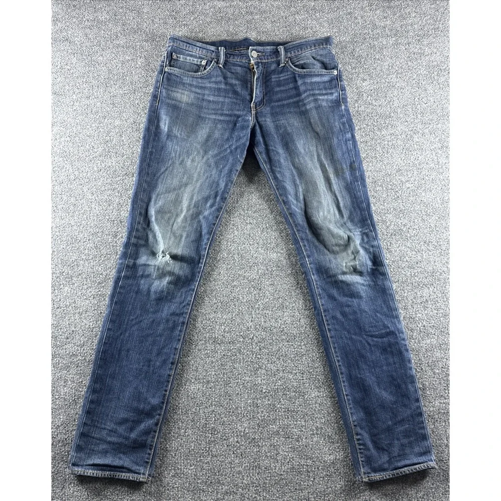 Levis 511 Jeans Mens 35x35 Blue Slim Fit Skinny Dark Wash Stretch Denim Cotton